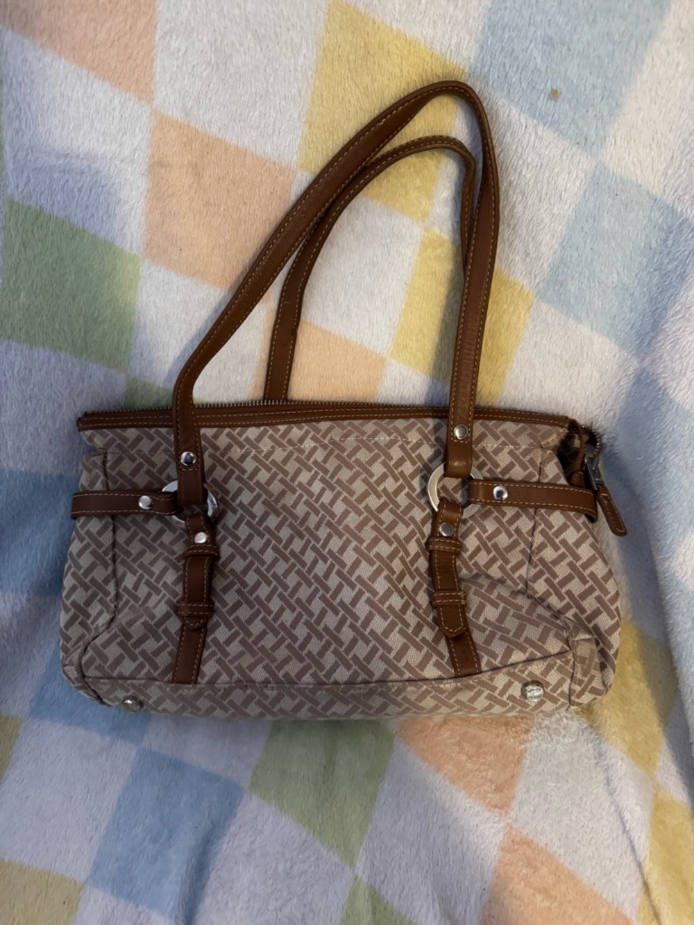 Women's Brown Patterned Shoulder Bag